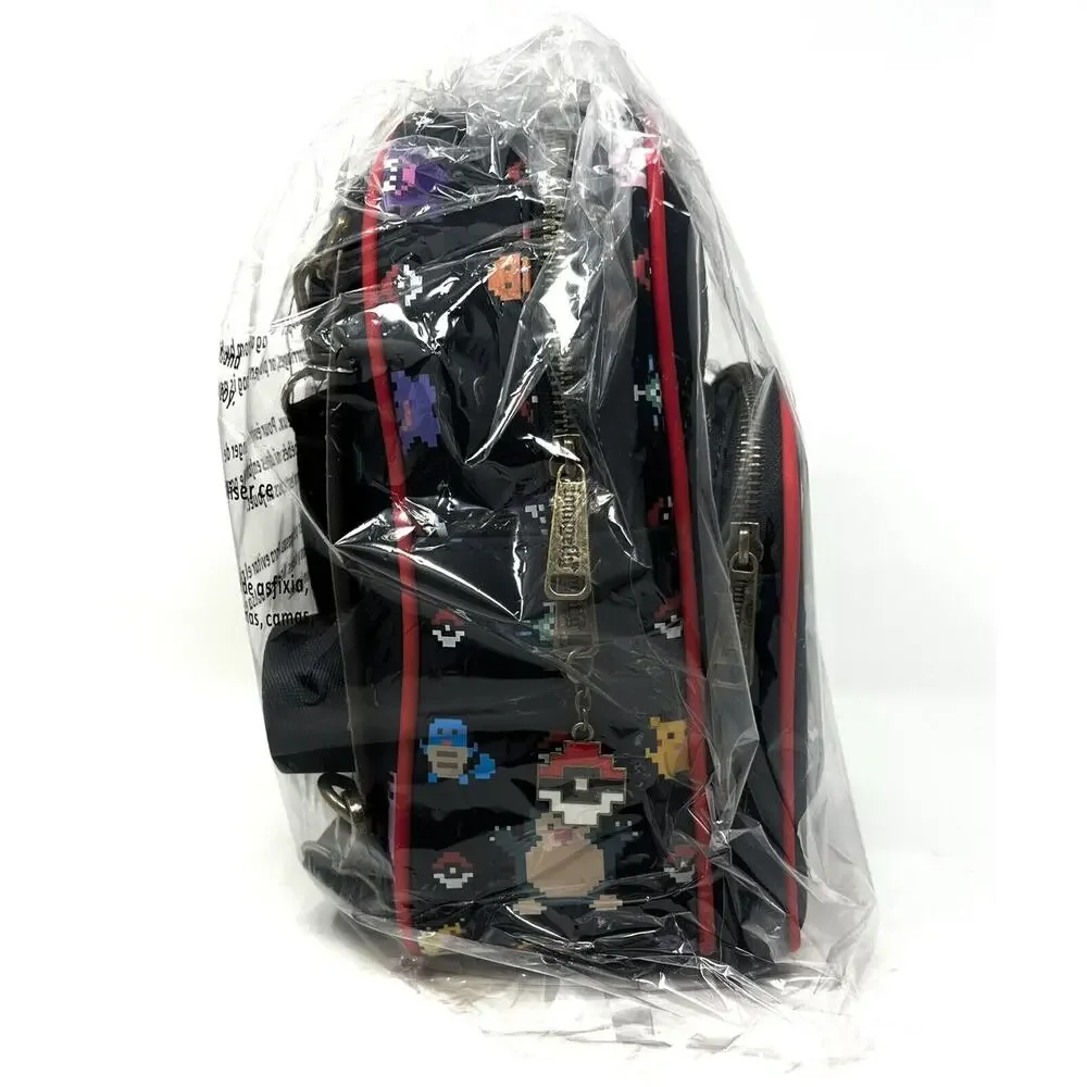 Loungefly Pokemon Mini Backpack Bag Embroidered Poke Ball NWT Pixelated Art 2021